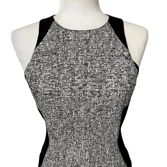 Rag & Bone,  Women's White & Black Weave Pattern Bodycon Sheath Dress,  Size 8 - Picture 3 of 6